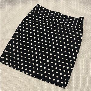 Banana Republic Black and White Polka Dot Pencil Skirt